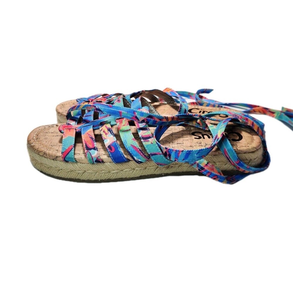 Circus Sam Edelman NWT Tropical Ankle Wrap Sandals Sz 8 Espadrille Style